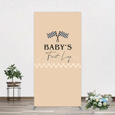 Aperturee - Aperturee First Lap Race Theme Sweet Birthday Rectangle Backdrop